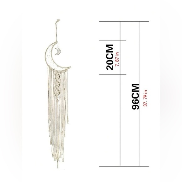 Hand Woven Boho Moon Dream Catcher - Picture 3 of 3